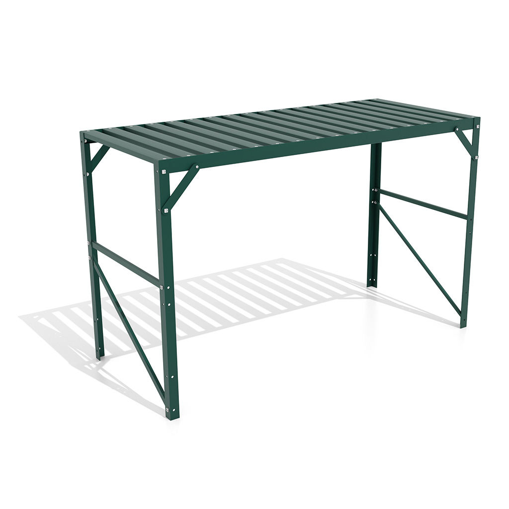 Vitavia Aluminium Tisch für Gewächshauser 1 Ablage dunkelgrün